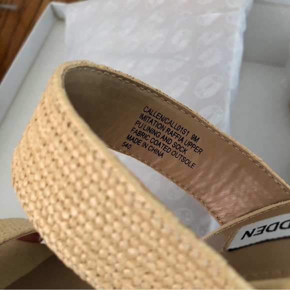 NWT Steve Madden Callen Raffia Heels - Picture 6 of 8
